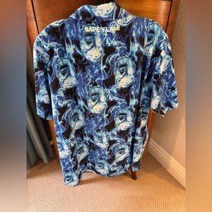 BAPE Blue Flame Graphic Tee